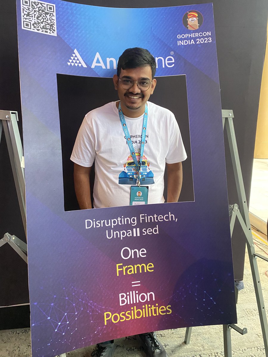 Avinil04's tweet image. At ⁦@AngelOne⁩ booth and played fantastic code challenge ⁦@GopherConIndia⁩ 
#gopherconindia2023
#GCI2023