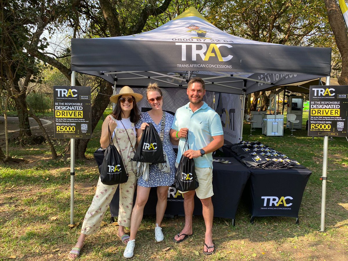 TRACN4route's tweet photo. We are TRACking down all the #DesignatedDrivers at the Lowveld @ginmusicgarden this weekend. Sign the pledge, drink responsibly, and you could WIN R5000 Cash!!
Visit our stand today for more....
#TRACN4 #TRACCares #ItsMyTurn https://t.co/jj0taa8iI9