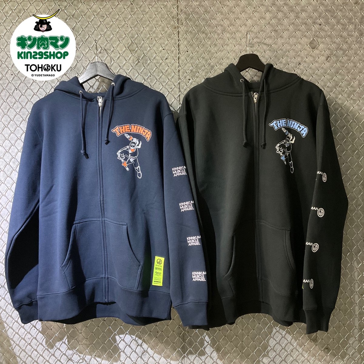 🥷「ザ・ニンジャ ZIPパーカー」 ネイビー/ブラック ¥8,800(税込) M