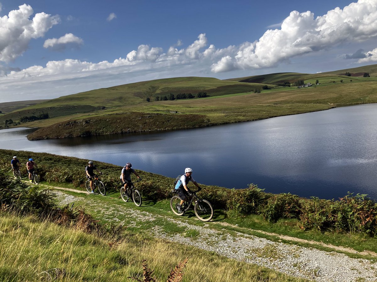 MTBleading's tweet photo. The heat is on. The sequel. No Glen Fry here, but exceptional temps, humidity and intense sunshine on day 2 of the #transcambrian   Using considered judgement we missed the remote sections and celebrate the best that the #elanvalley has, via puddles and rivers! @mtbcymru https://t.co/WcrksfBoFi