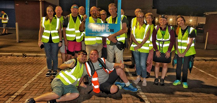 warringtonworld's tweet photo. MORE than 250 walkers took to the streets of #warrington at 3 a.m. today (Sunday) as five local organisations committed to raising awareness of suicide prevention and the need for conversations teamed up for the #HOPE100 walk #WorldSuicidePreventionDay https://t.co/2ORQToeRc8 https://t.co/JpZmxqwqxJ