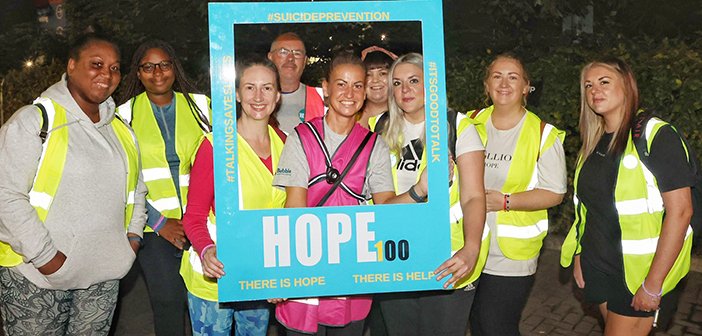 warringtonworld's tweet photo. MORE than 250 walkers took to the streets of #warrington at 3 a.m. today (Sunday) as five local organisations committed to raising awareness of suicide prevention and the need for conversations teamed up for the #HOPE100 walk #WorldSuicidePreventionDay https://t.co/2ORQToeRc8 https://t.co/JpZmxqwqxJ