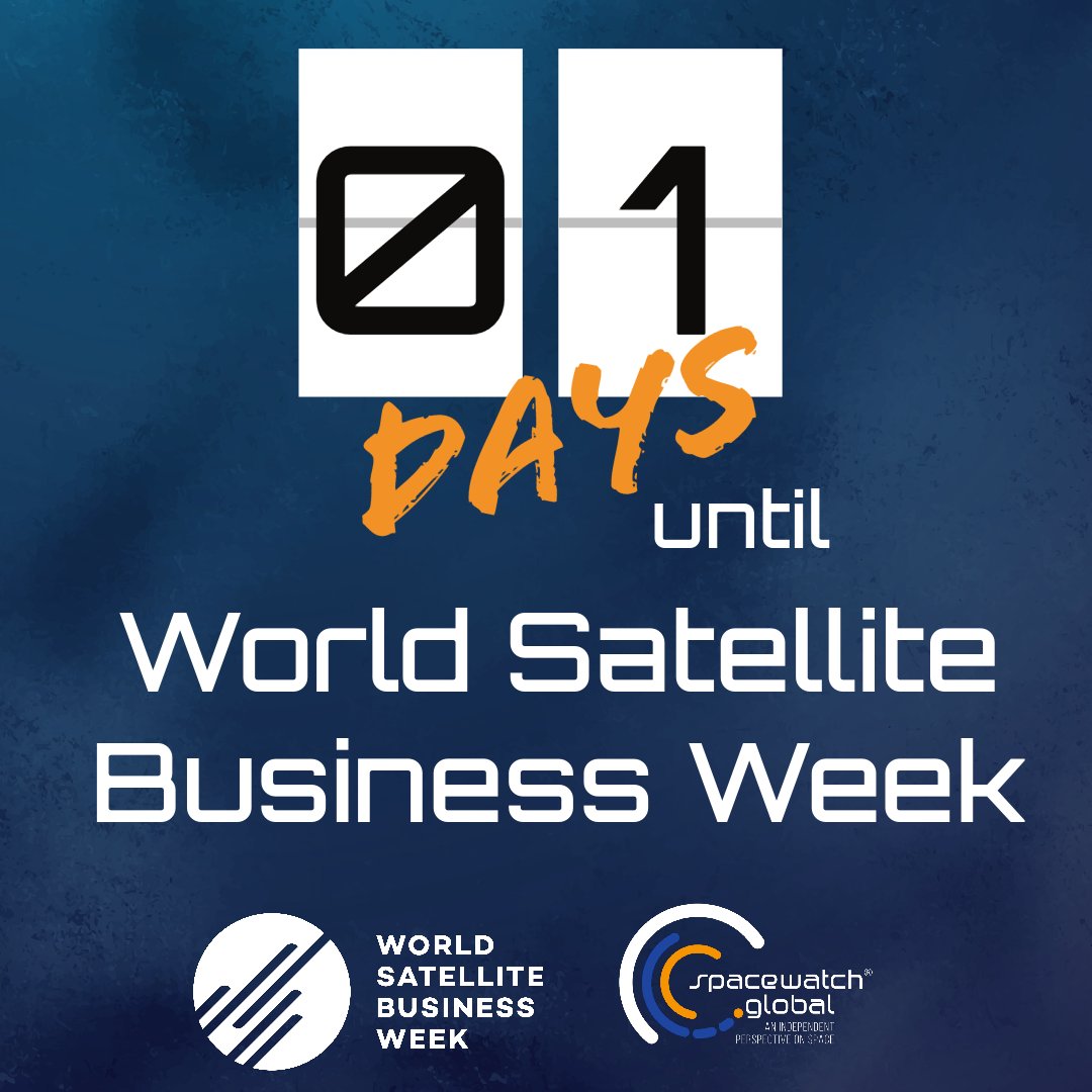 SpaceWatchGL's tweet photo. T-minus 1 day until #WSBW2023! 🚀 Our team is ready to take off for an incredible week in Paris connecting with the best in the satellite biz. Stay tuned as we share clips, videos, and news from this premier space industry event! Who else will be at #WorldSatelliteBusinessWeek? ✨
@NirmaSuper @TKriening #wsbw @EC_Summits #WSBW