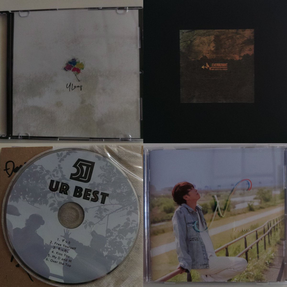 bassistlove0307's tweet photo. いつもサブスクで音楽聴いてるけど、久々にCD買ったよ。この4枚、最高すぎる︎💕
#齊藤真生 #5J #KEN5 #Juker #Nobu #4Leaf https://t.co/zB4akjvdNk