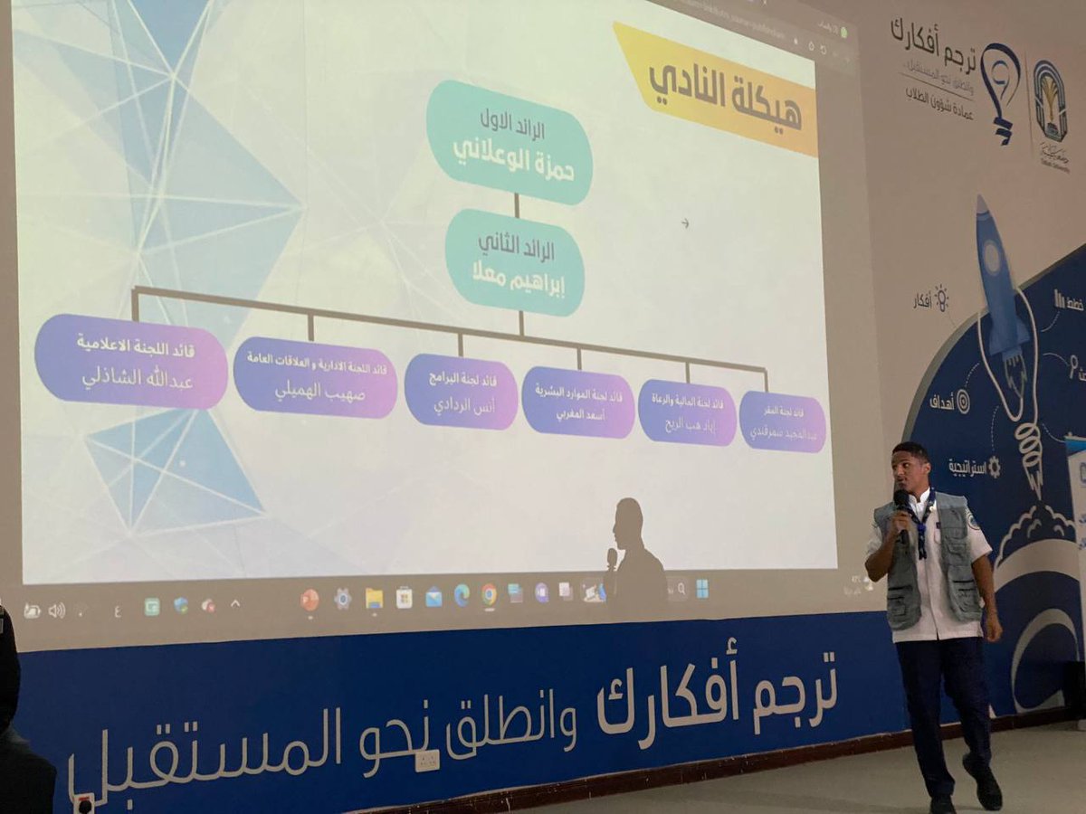 في انطلاقة إبداعية تملاؤها الحماسة تستعرض #جوالة_جامعة_طيبة خطتها وهيكلتها الإدارية لعام 1445 في اجتماع رواد اندية النشاط الطلابي