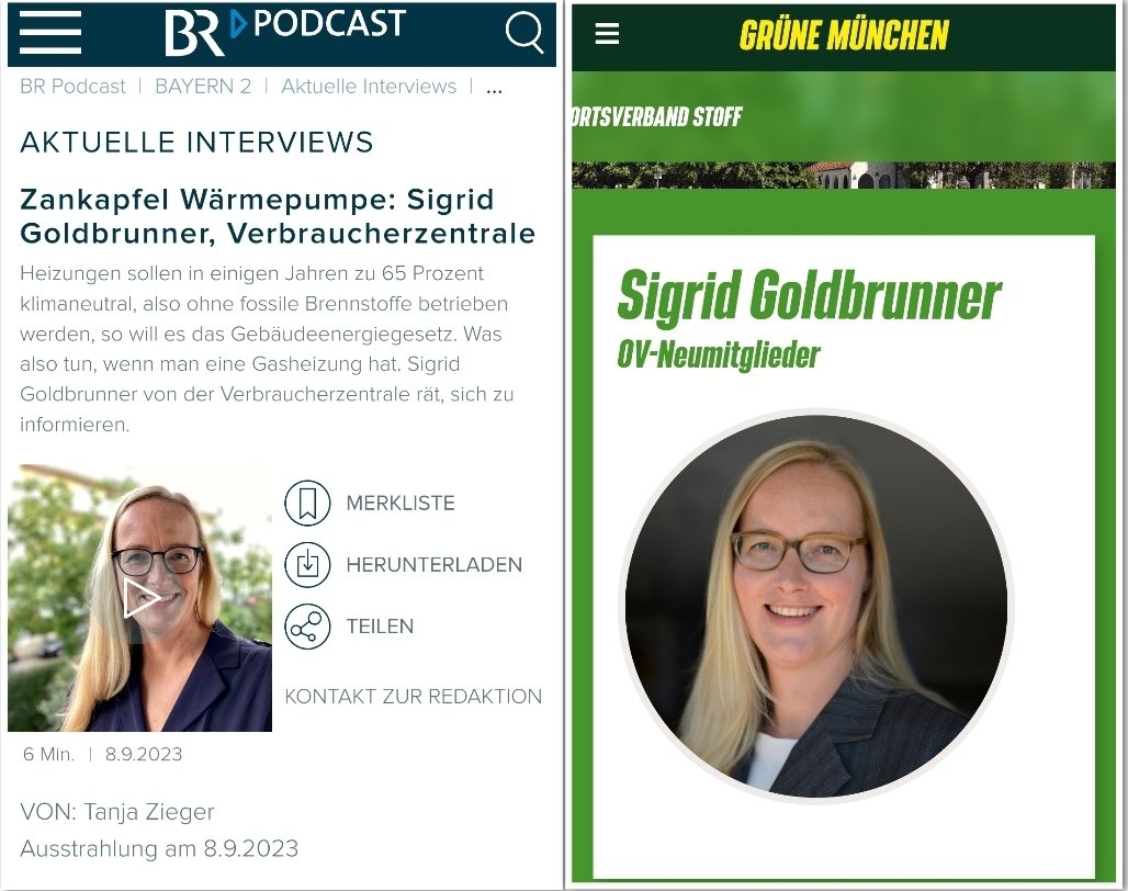 OERRBlog's tweet photo. Die vom BR zum Thema Wärmepumpe interviewte Expertin ist bei den Grünen. #ReformOerr #OerrBlog https://t.co/HzWPaQHG5n