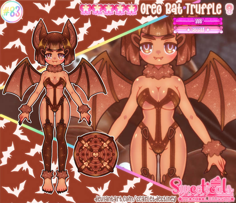 SweeticalsWorld's tweet photo. *:･ﾟ✧*:･ﾟ✧Oreo Bat Truffle 🦇✨Sweetical (cs) art/design by @ScarletDestiney ~ *:･ﾟ✧*:･ﾟ✧ #sweeticals https://t.co/SIOyxzsLoU