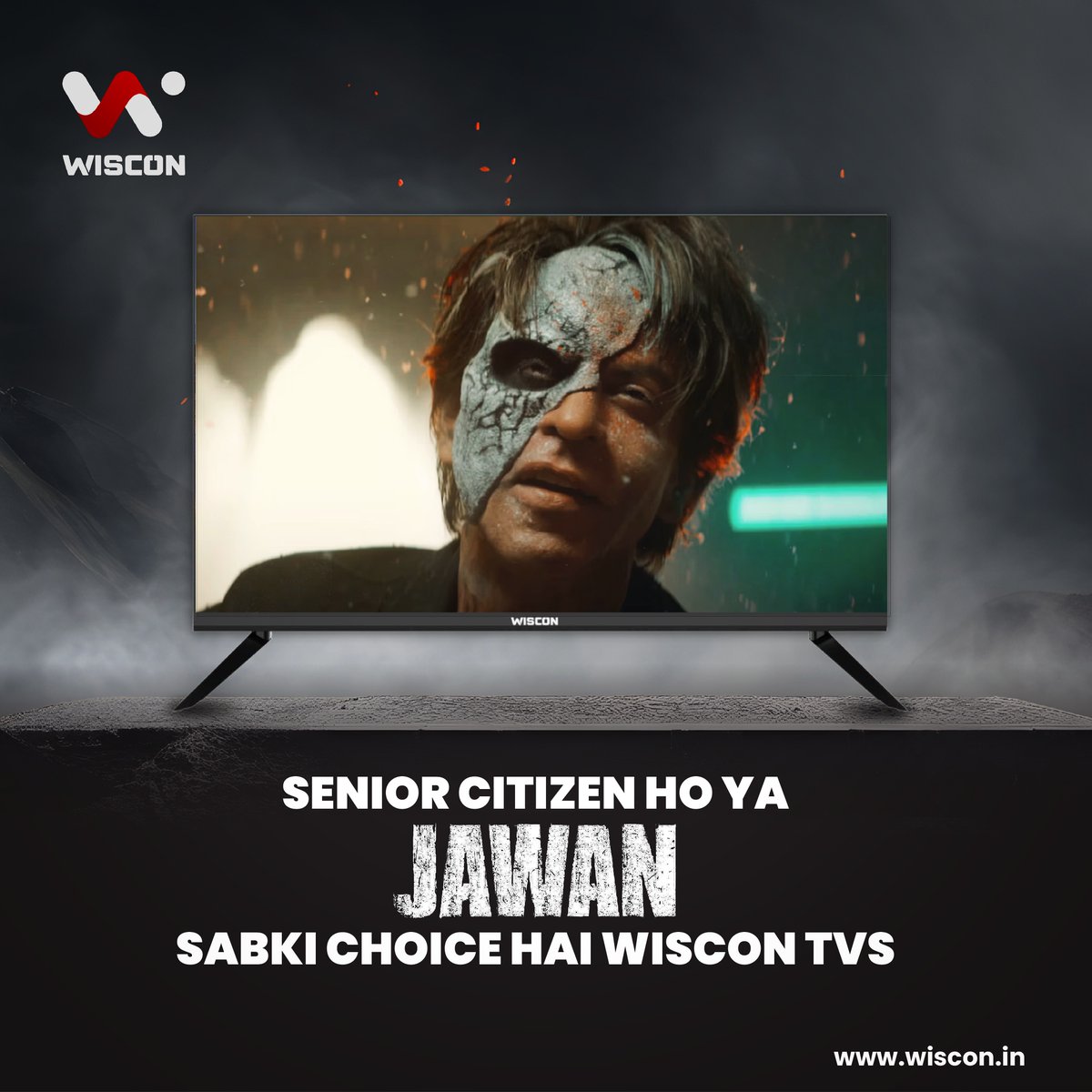 WisconInd's tweet photo. Wiscon TVs are loved by kids, 'Jawans', senior citizens, and just about everyone else! Have you bought yours yet? ❤️🎬  

#jawan #srk #srksupremacy #kingkhan #jawanmovie #wisconindia #wisconindustries #wiscontvs #homeappliances #madeinindia #momentmarketing #trending https://t.co/9Pbq0m1Tms