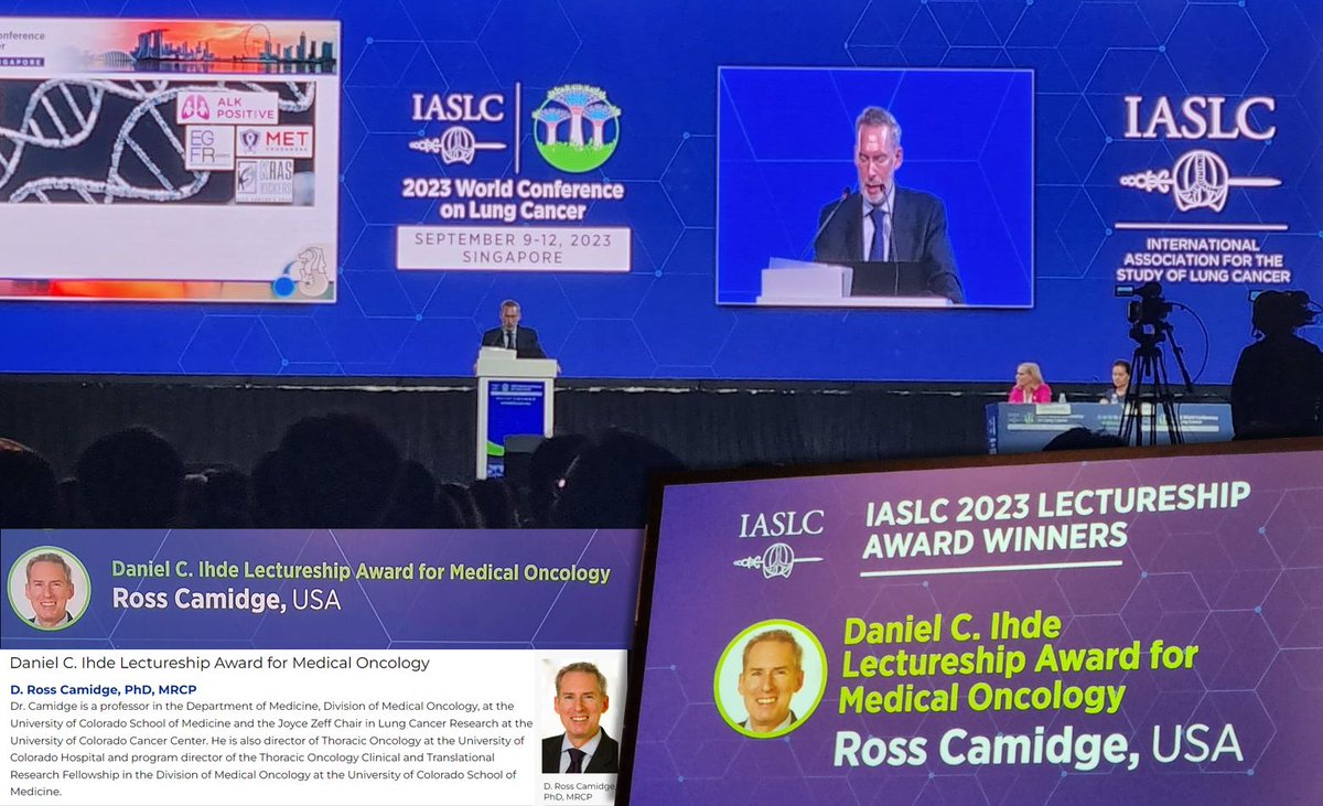 Congratulation to Prof. D. Ross Camidge, our distinguish Scientific Advisor, for the well-deserved Leadership Award for Medical Oncology at #WCLC2023 #IASLC