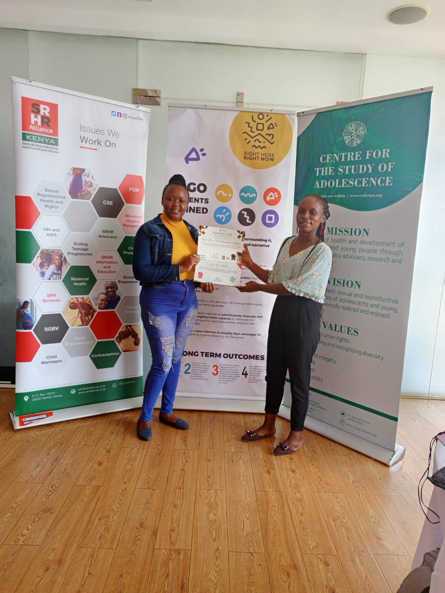 WinnieMwe_'s tweet photo. This is how I ended my week I am grateful for the chance accorded to us by @CSA_Kenya and @KenyaSRHR equipping young people with knowledge and enhancing their advocacy skills in matters SRHR and ensuring a health justice society. https://t.co/yDTDwkpczF