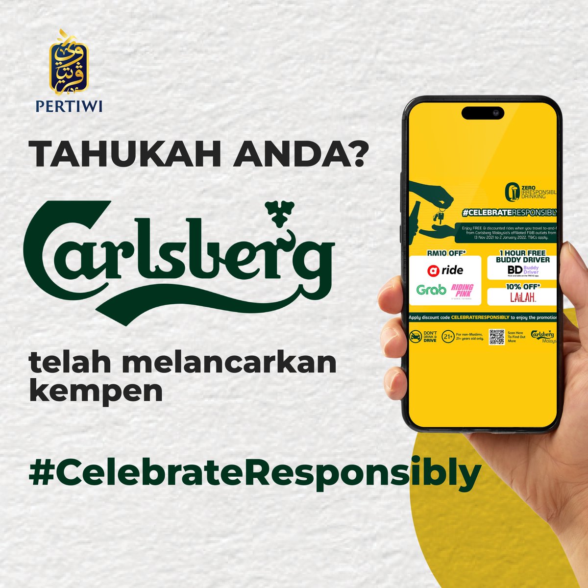 Carlsberg kata kempen ini untuk didik orang supaya minum arak secara bertanggungjawab. Walhal mereka sendiri yang keluarkan arak. Jadi, apa pendapat anda?

#celebrateresponsibly #alcohol #arak