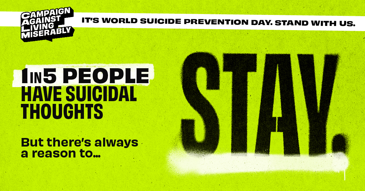 Today is #WorldSuicidePreventionDay and we want as many people as possible to share this post and help let anyone and everyone out there who can’t see a way out know: “Things can change”. To help more people to Stay.