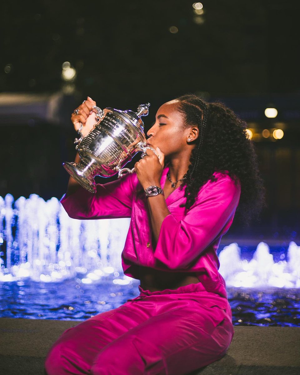 MyGreenFund's tweet photo. Congratulations, @CocoGauff, on your first Grand Slam title. | #USOpen2023    #CocoGauff #USOpen https://t.co/k6Qt2fInlc