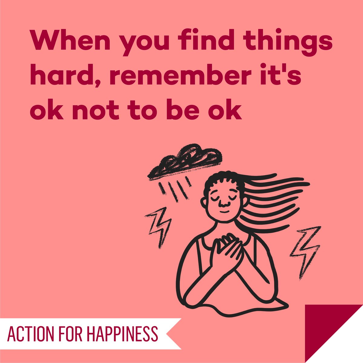 Self Care September - Day 10: When you find things hard, remember it's ok not to be ok actionforhappiness.org/self-care-sept… #SelfCareSeptember