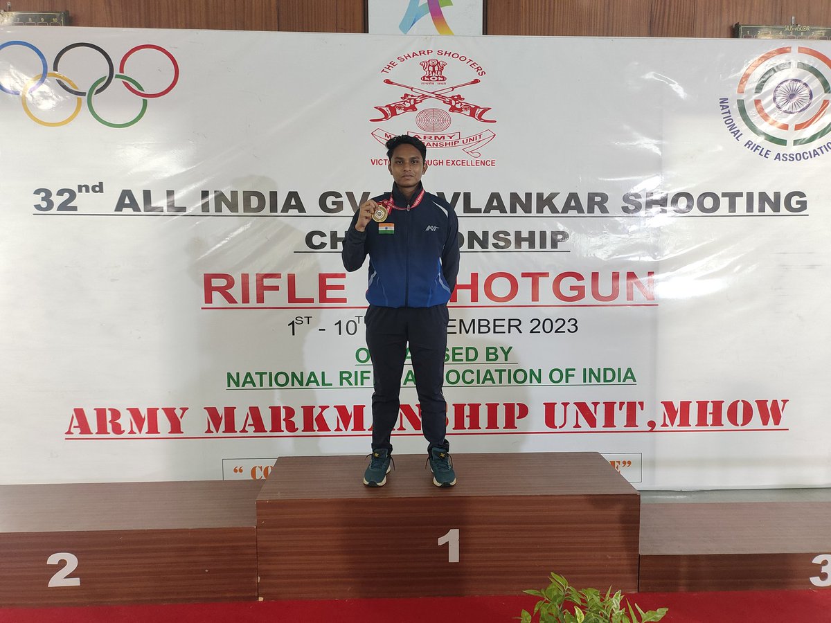95aceaviator's tweet photo. Team 3 Odisha CTC NCC congratulates Cadet Mukesh Kumar Dalai of Odisha Dte for bagging the Gold Medal in Boys Open 3 P Category in AIGV MAVALANKAR. He had won the Silver Medal in the same event in IDSSC. https://t.co/I7d8LxwRm9