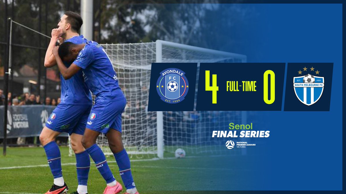 Full-Time here at Olympic Village, Avondale defeat South Melbourne 4-0!