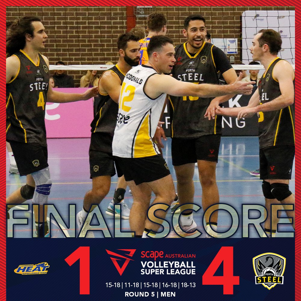 ausvolley's tweet image. 🏁 The final matches of the Scape Australian Volleyball Super League took place in Canberra today, where the Perth Steel made it 4 from 4 wins in less than 24 hours on the road!

🙌 The stage is now set for the finals in Bendigo next weekend!

#AVSL #Volleyball #IndoorVolleyball