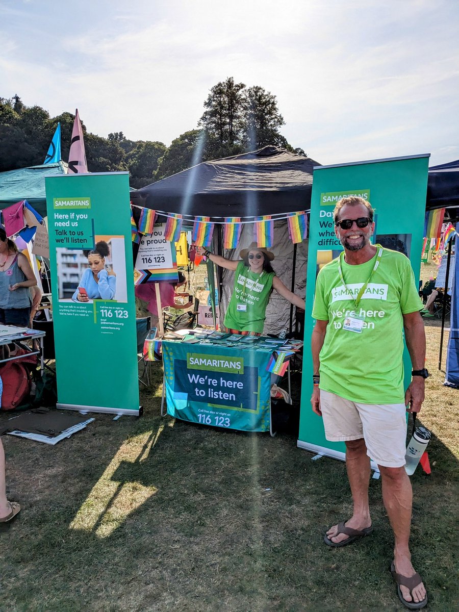 We loved being part of <a href="/PrideInSurrey/">Pride in Surrey</a> this weekend in Reigate! A joyous celebration of the LGBTQ+ community. We are here to listen for all 🏳️‍🌈
☎️ 116 123 (Freecall 24/7) 
<a href="/samaritans/">Samaritans</a> #samaritans #pride #prideinsurrey #lgbtq