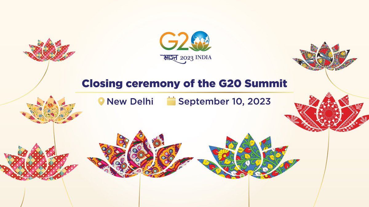 Tune in for the closing ceremony of the #G20 Summit. 📺 Watch live: youtube.com/live/rucyt5OBK… #G20India