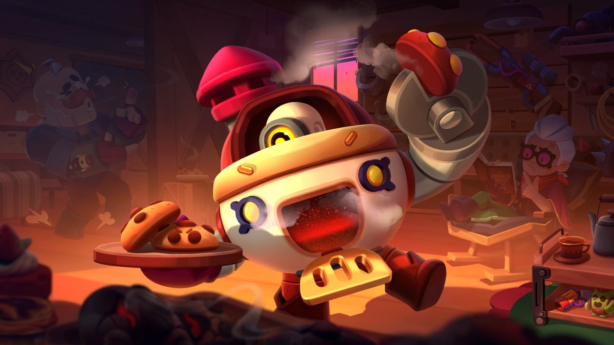 BrawlStars's tweet image. Let her cook... 🍪

Pearl is coming in hot TOMORROW with the #RangerRanch season!