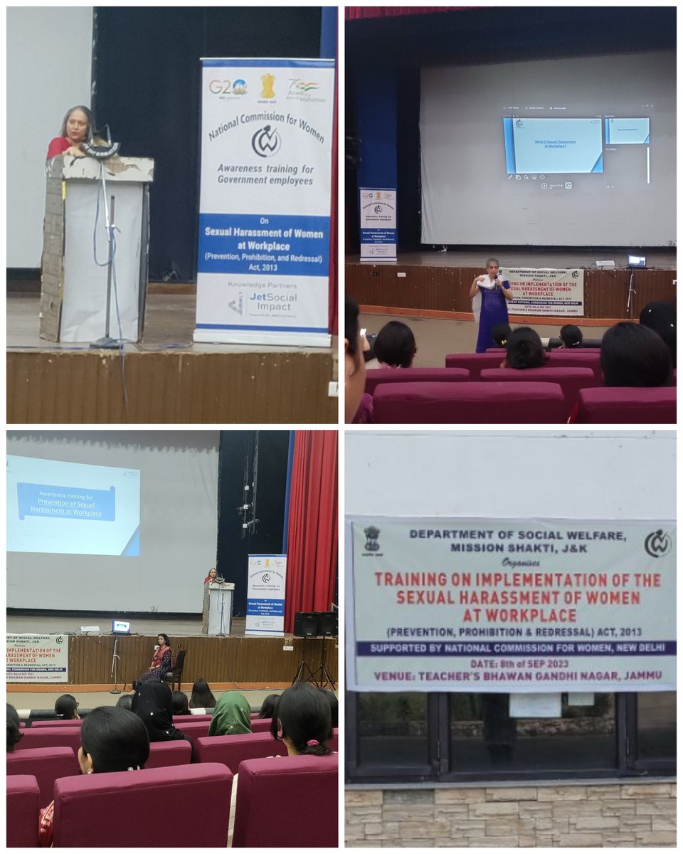 humerah_balwan6's tweet photo. Training of the sexual harrasment of women at workplace.( prevention, prohibition and redressal)Act 2013.Impotance of constitution of Internal Committe for women safety in every department .@vishesh_jk @kazisahib #nationalcommissionforwomen #womenmentalhealth#saferyatworkplace . https://t.co/ULdQIRgDWE