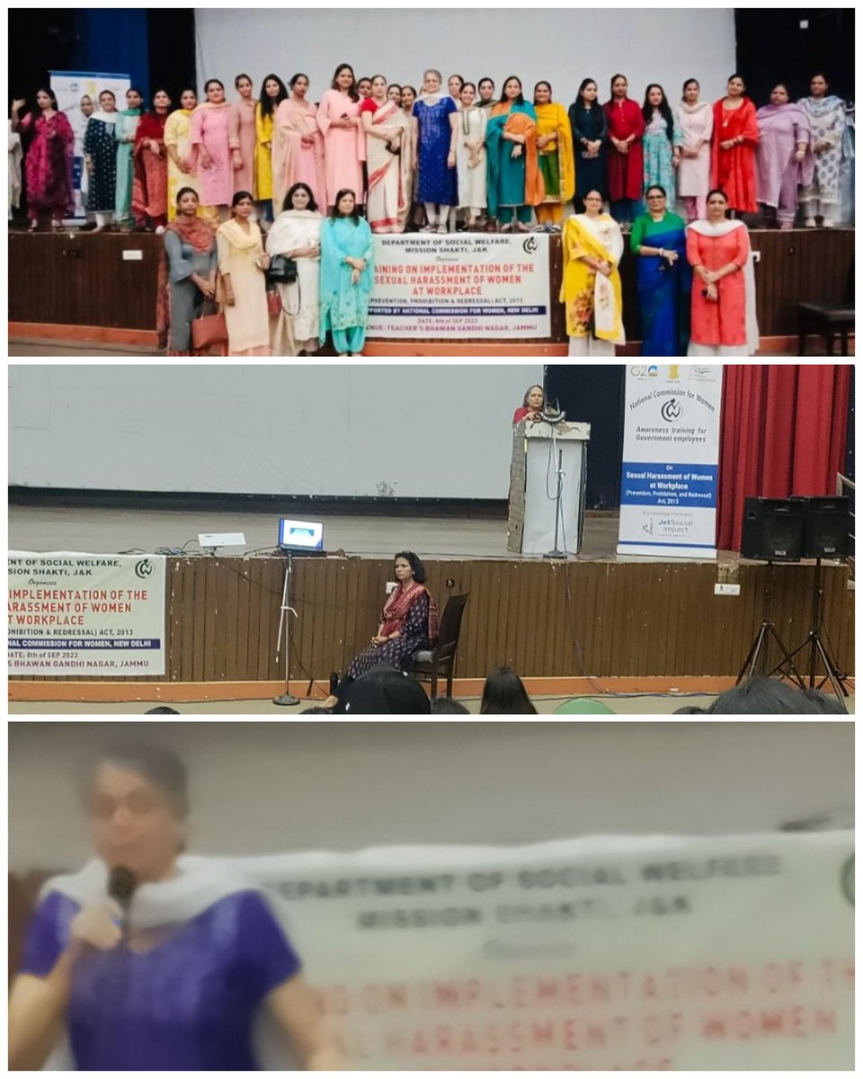 humerah_balwan6's tweet photo. Training of the sexual harrasment of women at workplace.( prevention, prohibition and redressal)Act 2013.Impotance of constitution of Internal Committe for women safety in every department .@vishesh_jk @kazisahib #nationalcommissionforwomen #womenmentalhealth#saferyatworkplace . https://t.co/ULdQIRgDWE