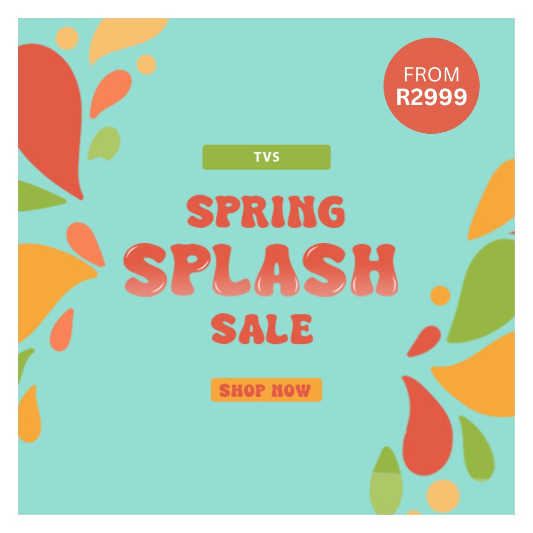 lootcoza's tweet photo. π If you haven't shopped our Spring Splash Sale, don't miss out. Spoil yourself & upgrade your entertainment experience. TVs πΊ From R2999, SAVE BIG while enjoying the best in home entertainment! π₯Sale ends tonight! π― https://t.co/mFACJT7gJo #ShopOnline #SpringSplashSale https://t.co/PcthZe8zyZ