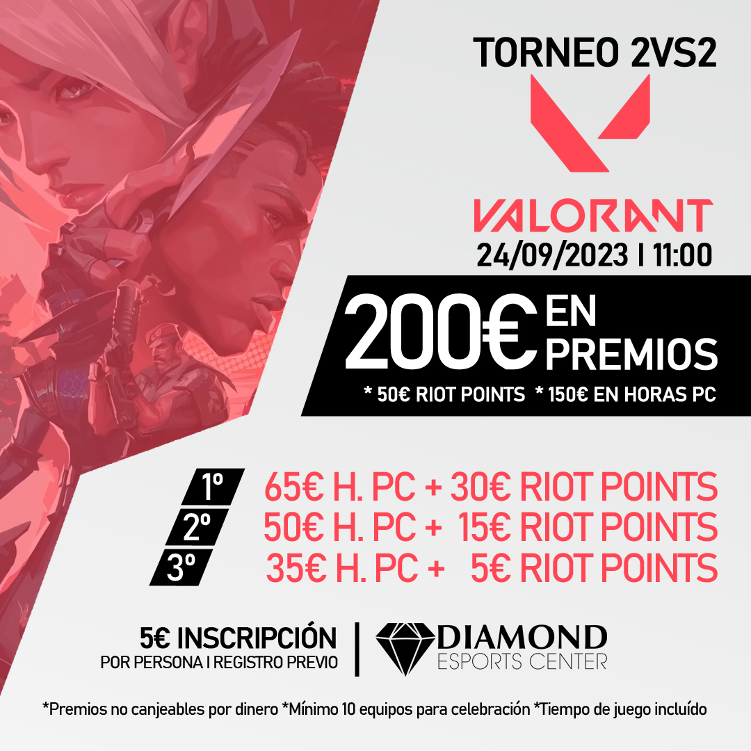 diamondEC_BCN's tweet photo. 📢¡Aún quedan plazas!
🔓 Inscripciones ABIERTAS
🔫2vs2 #VALORANT
🗺️Presencial Madrid y Barcelona
#VALORANTChampions #valorantmadrid #valorantbarcelona #valorantespaña #centrogamingmadrid #centrogamingbarcelona #torneovalorant #streamvalorant #agentevalorant https://t.co/n6TirVcC0b