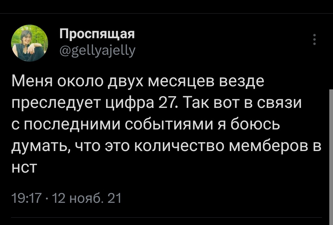 Почти два года назад предсказала что в нст будет 27 мемберов. Вот это я гадалка