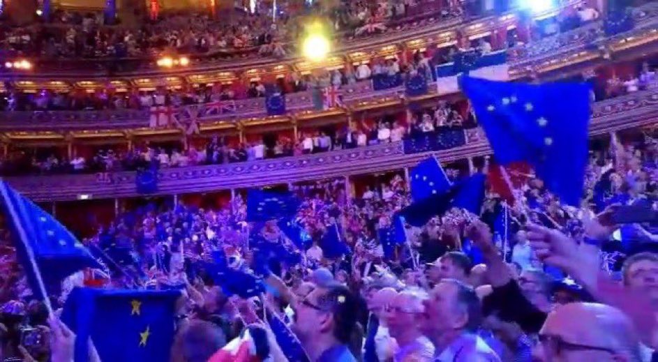 If a noticeable number of people wave EU flags on the last night of the proms, it might possibly indicate a reasonable and growing support amongst the British people for rejoining the European Union - and Brexiters will have to get used to that.