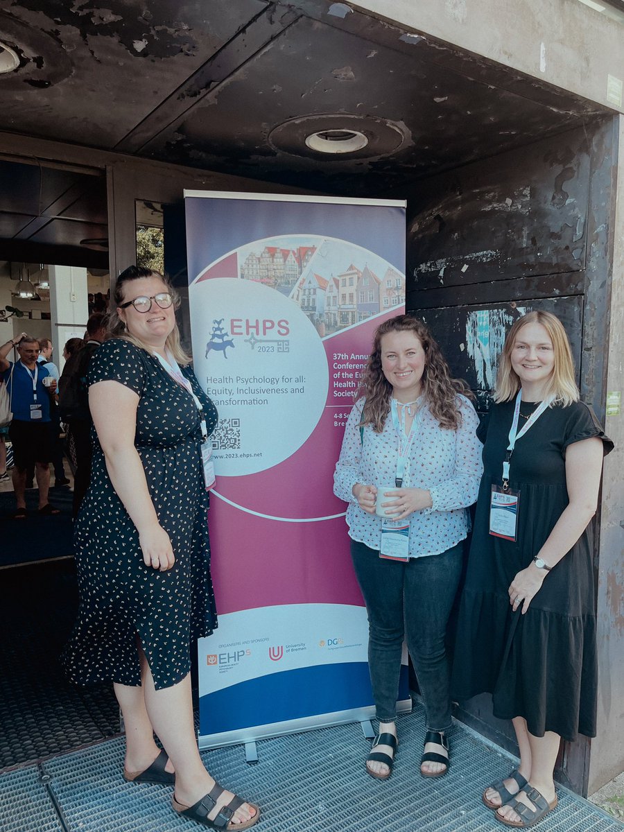 SPICEAberdeen's tweet photo. @abbiepsychology , @JAllanHealthPsy and @OanaPetre01 from the SPICE group attended the annual #EHPS2023 conference in Bremen to present some of the preliminary findings from their studies in the project. https://t.co/fMbkLmSwSY