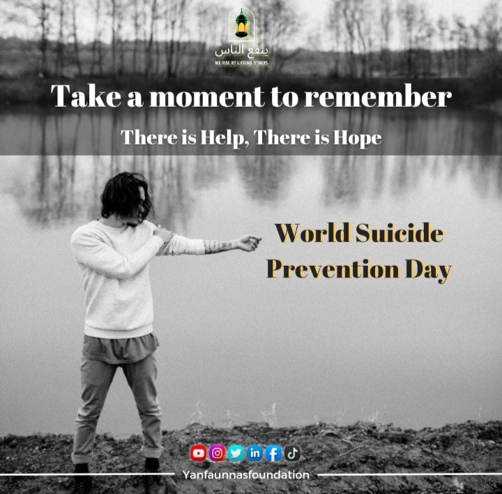 Take a moment to remember 'There is hope, There is help'🕊️

#yunf #ngo #worldsuicidepreventionday🎗 #WSPD2023 #preventsuicides  #YouMatter #MentalHealthMatters #SuicidePrevention  #hopefortomorrowtoday #ReachOutWorld2023 #endthestigmaofmentalhealth💚 #StayStrong