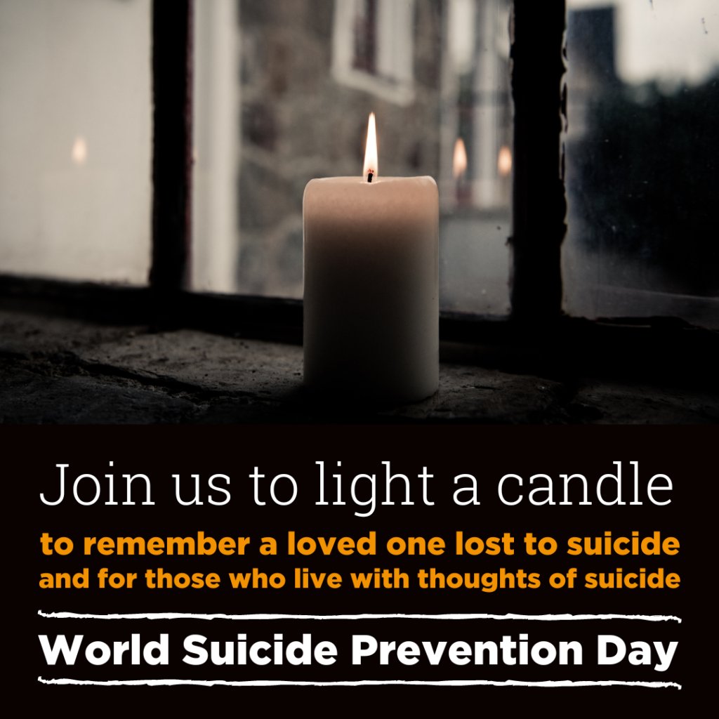 It's World Suicide Prevention Day, an annual reminder that there is an alternative to suicide, and it aims to inspire confidence and light in all of us. That our actions, no matter how big or small, may provide hope to those who are struggling.
