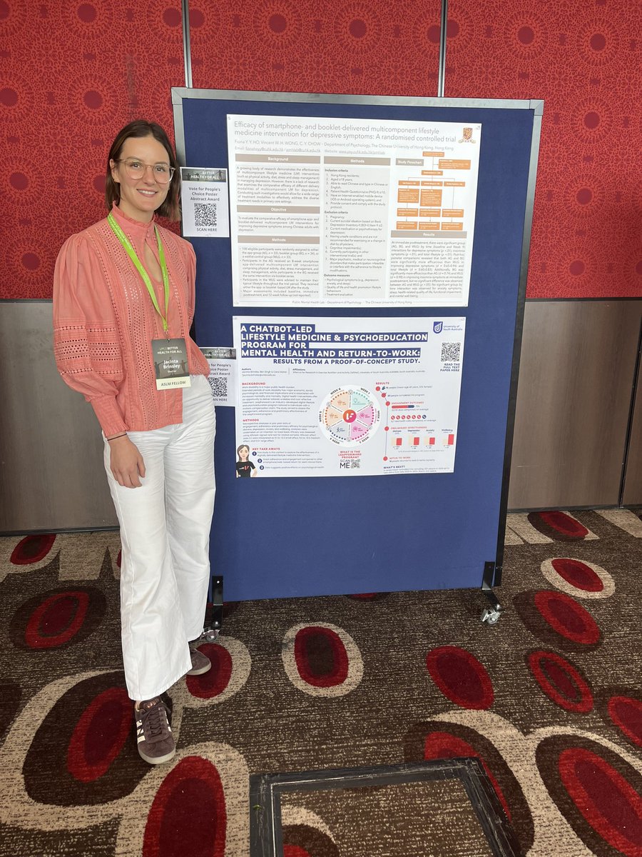 Jacinta Brinsley (@jacintabrinsley) on Twitter photo 🤖 Novel application of chatbot delivered #lifestylemedicine in the workers compensation space.
📊 preliminary analyses are promising for distress, wellbeing and return-to-work.
👀 RCT coming soon!
<a href="/ASLMLifeMed/">Lifestyle Medicine</a> #LifeMed23
<a href="/ReturnToWorkSA/">ReturnToWorkSA</a>
Full text: shorturl.at/osBR5 🤖 Novel application of chatbot delivered #lifestylemedicine in the workers compensation space.
📊 preliminary analyses are promising for distress, wellbeing and return-to-work.
👀 RCT coming soon!
<a href="/ASLMLifeMed/">Lifestyle Medicine</a> #LifeMed23
<a href="/ReturnToWorkSA/">ReturnToWorkSA</a>
Full text: shorturl.at/osBR5