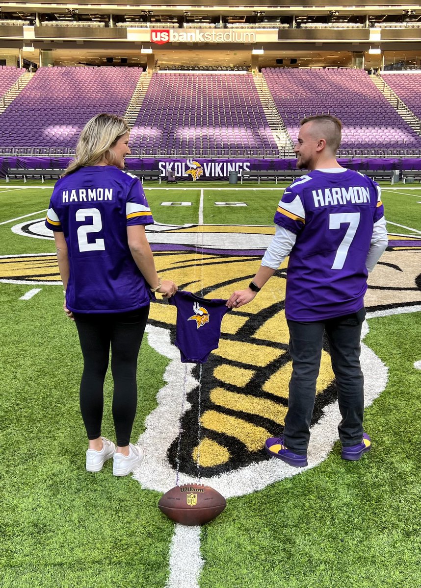 JasonHarmonNFL's tweet photo. Every year on the night before kickoff I sit back and reflect on my dad. A kid from California who only found the Vikings on TV by chance since the Marine base he lived near was packed with Marines from Minnesota. I think about him seeing Fran Tarkenton and falling in love with the game. I think about a few decades later when I picked out a Cris Carter jersey for him as a Christmas gift. I think about his old school Vikings bomber jacket that he let me borrow in high school that I never gave back. I think about taking that jacket with me to US Bank Stadium for my first NFL game in 2019, on the four year anniversary of my dad dying of cancer. I think of Thanksgiving this past year when I got to take my wife to her first game in Minnesota, and a few days later doing our pregnancy announcement on the field during a tour. I think of the Vikings blessing us with tickets to the playoff game and hooking us up with a ton of gifts for us and our baby, Case, who joined us in July. 

This year, I think of Case and I think of the ups and downs this team will put him through (should he choose to endure it). 

I think of the day he gets to see them win that elusive Super Bowl… and I hope I’m there with him for it. 

Here’s to family. Here’s to legacy. Here’s to the Vikings. Here’s to 2023. #SKOL