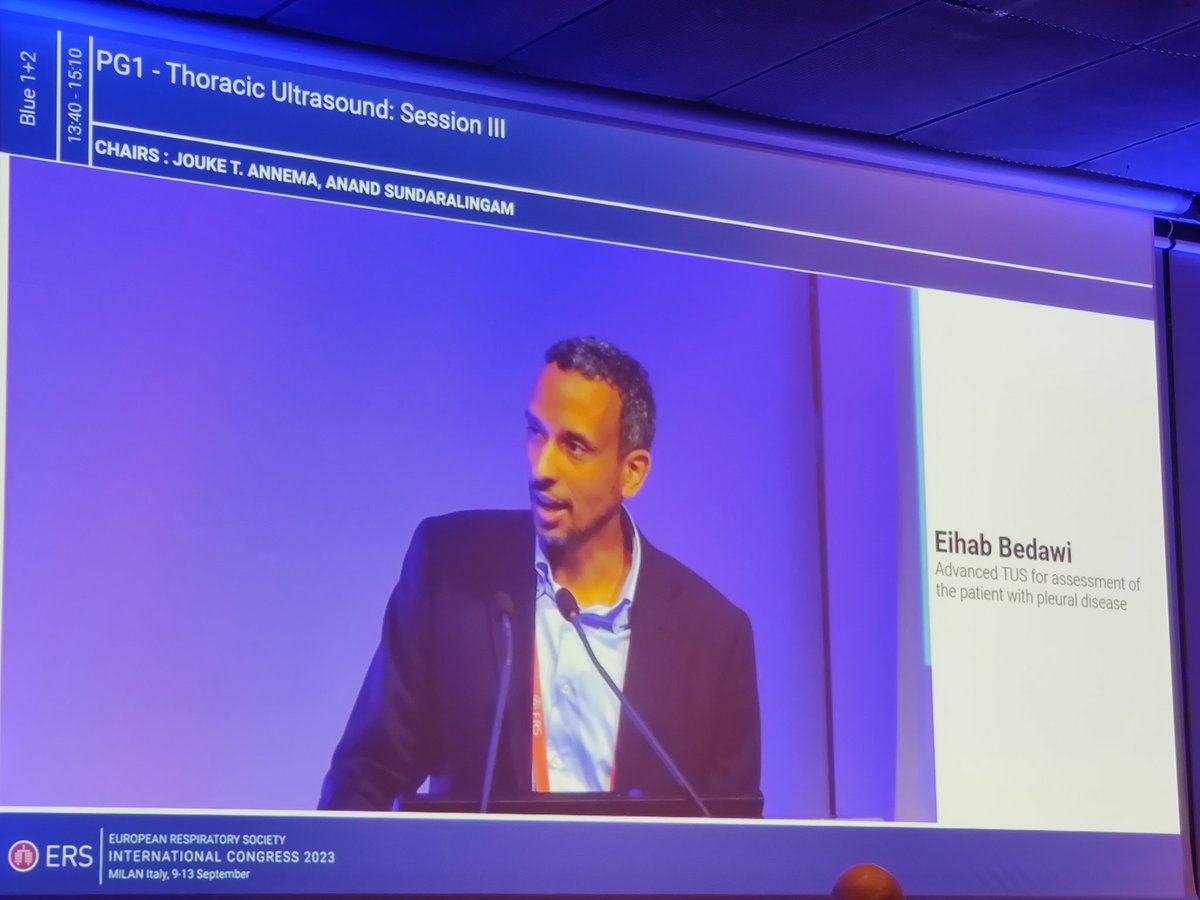 Excellent talks by <a href="/ASundaralingam/">Anand</a> <a href="/eihab_bedawi/">Eihab Bedawi</a> at the ERS Thoracic Ultrasound PG Course !@EuroRespSoc <a href="/naj_rahman/">Najib M Rahman</a> #ERSCongress
