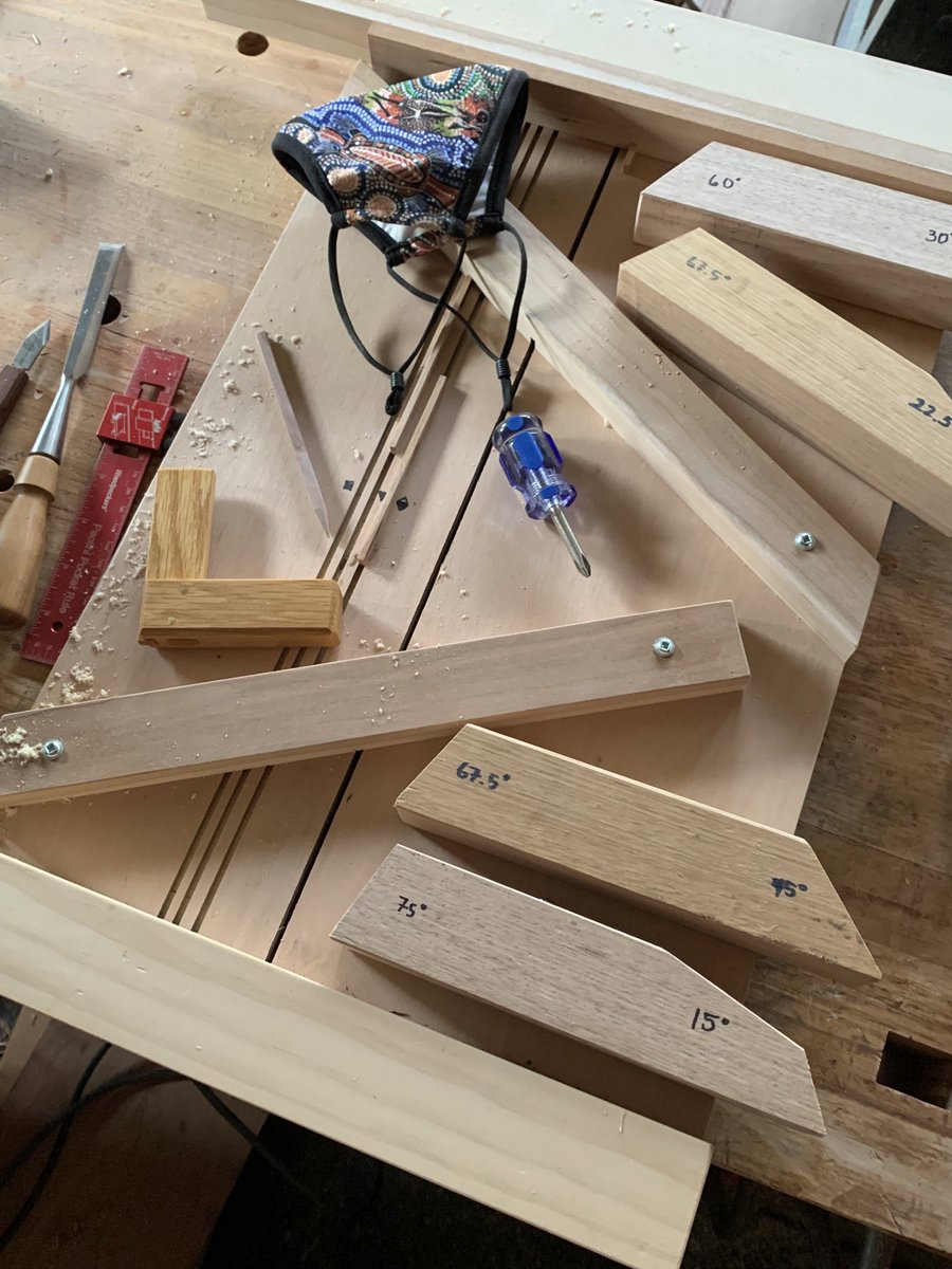 TimberTectonics's tweet image. A good weekends work.  I finished my sled and a few jigs for cutting and fitting kumiko.