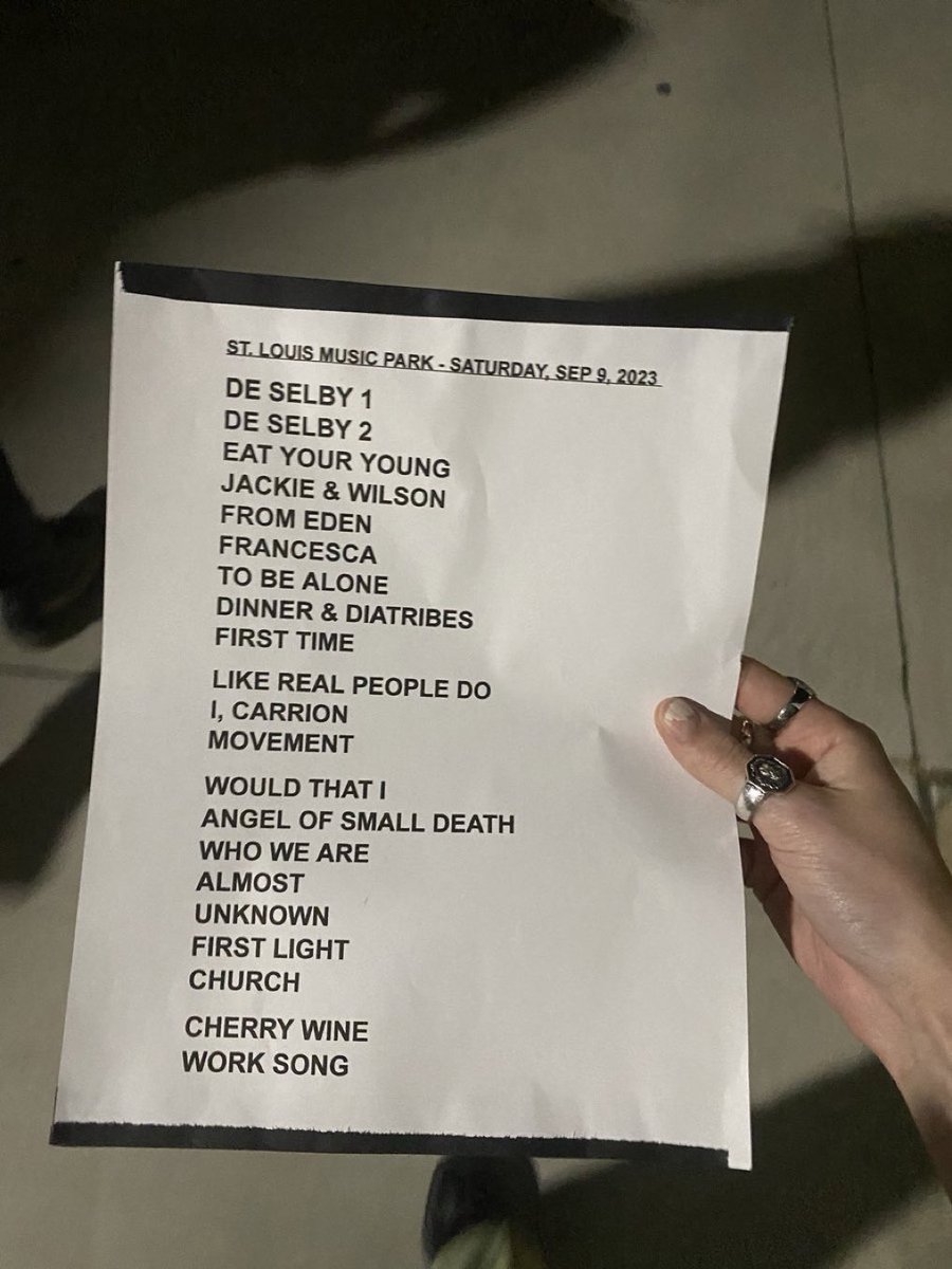 withozier's tweet photo. morning bc if it was a good morning this is not what the hozier setlist would’ve looked like https://t.co/dvZqiz3Dyb