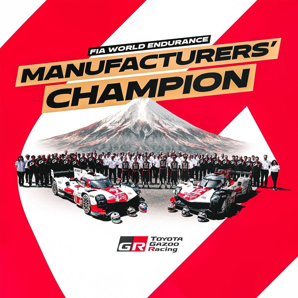 Home & one-two victory, we are World Champions! 🏆 Now let’s celebrate with our favourite fans 🎌 #ToyotaGAZOORacing #6hFuji #PushingTheLimitsForBetter #WEC