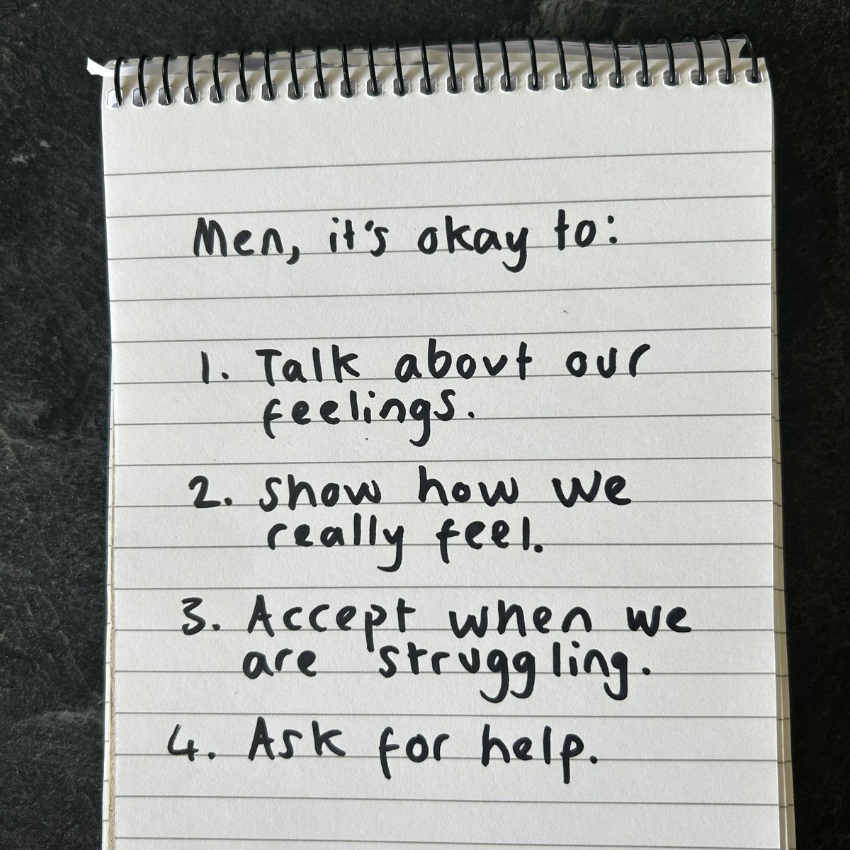You do not need to stay strong. It’s okay if you’re struggling. This #WorldSuicidePreventionDay, let’s continue to have these important conversations about men’s mental health. There is still a massive stigma. We have to change it.