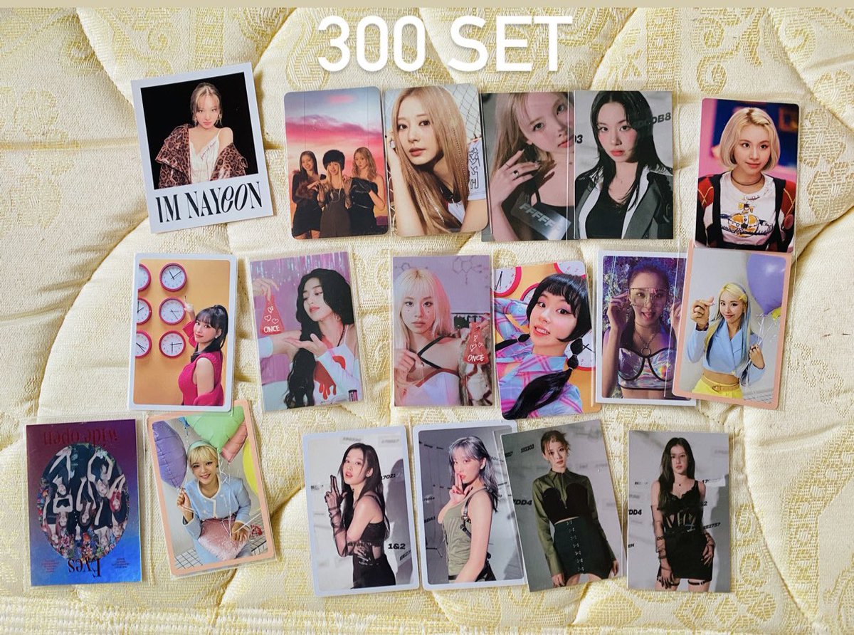 Wtf/lfb
No breaking of sets.
Price already indicated in pics.
Free shipping and pf for all sets!
Dm me for pbd
Xsensitive collectors
#twice #nayeondevil #chaeyoung #sana #mina #forsale