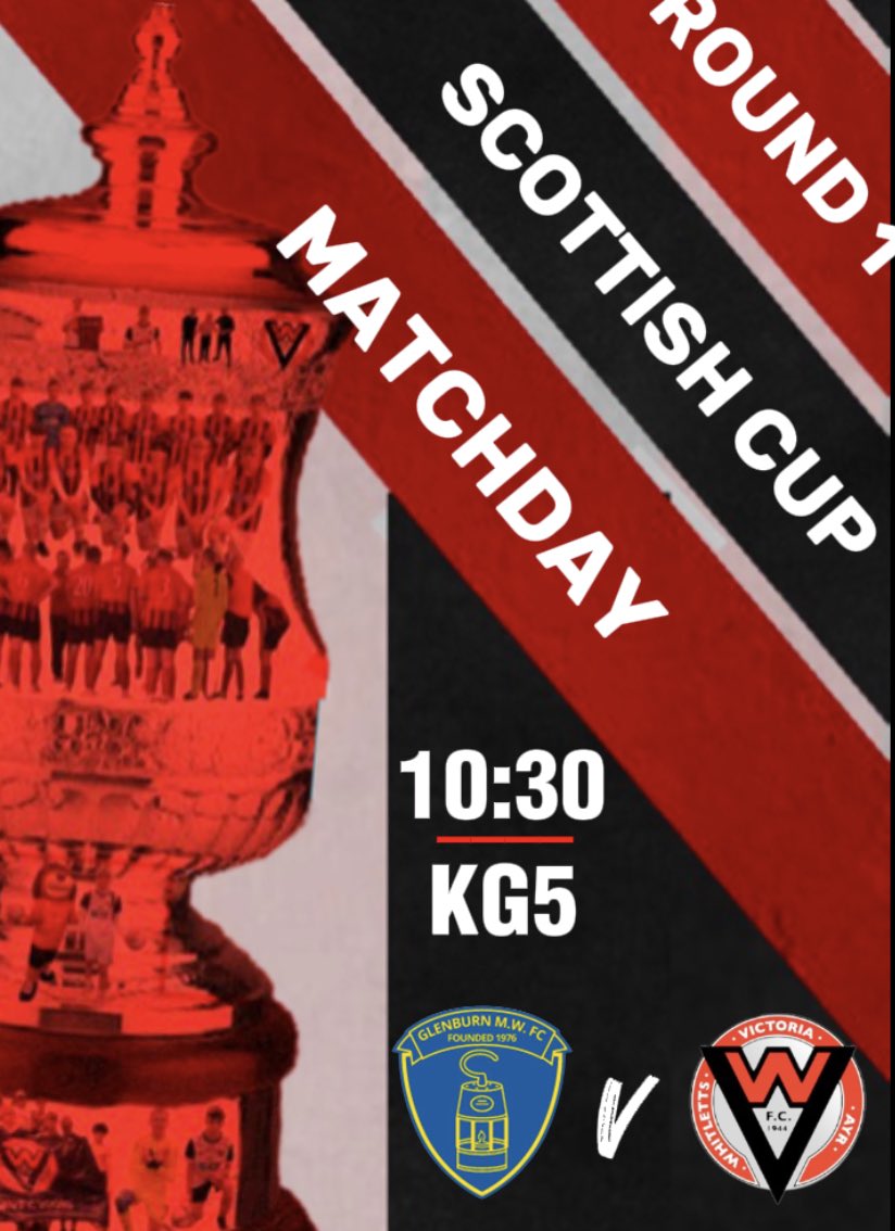 First cup game of the season as the vics face Glenburn at KG5 🔴⚫️