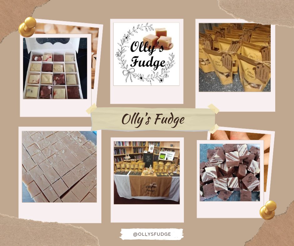 📣Trader Introduction 📣

We'll have Olly's Fudge at the event with their lovingly crafted Indulgent Handmade Welsh Fudge!

A Buckley based business available for events, weddings, public order and wholesale. Get your orders in.

Show your support for Olly's Fudge 🫶