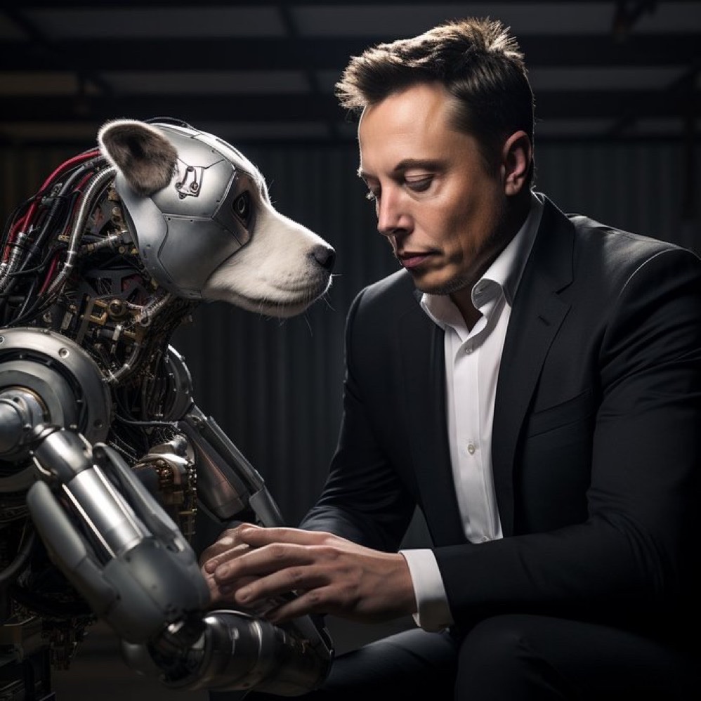 ElonMuskAOC's tweet photo. My dog is quite robotic.

He’s been acting different recently! https://t.co/kl5lN0dPUK