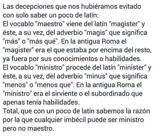 Serà per això que el ministeri d'educació fa fa temps que està desfavorint les llengues clàssiques a l'escola secundària? 😕
