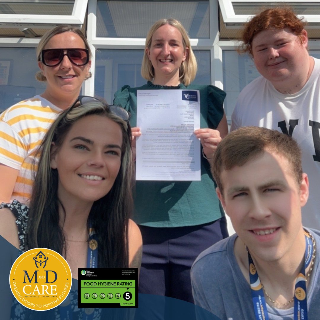 MandDCareltd's tweet photo. Our Residential Support Service, Croft House, has successfully obtained a 5⭐️  rating in a recent unannounced food hygiene inspection!

We are extremely proud of their achievement! 🥳

💼 Join our team :  https://t.co/6LGSDcO8uU. https://t.co/Ed81jIURjU