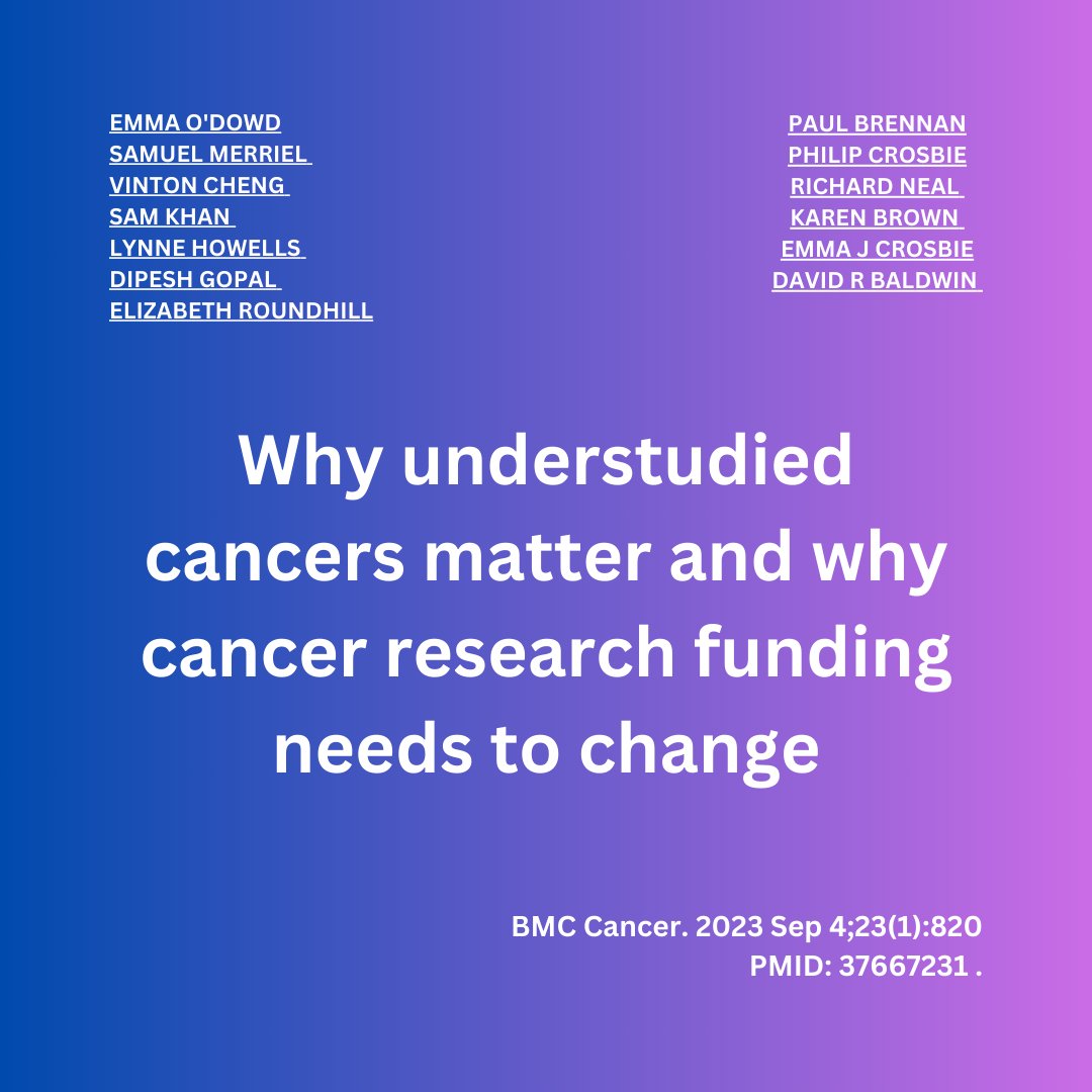 🚨 NEW REVIEW on cancer prevention, screening and detection 🚨

Our new paper is out with help <a href="/NCRI_partners/">NCRI Partnership</a>: link.springer.com/article/10.118…

We looked at research trials 2007 - 2020.

We wanted to know what was being researched and what research gaps there might be. <a href="/Michelle_CRUK/">Michelle Mitchell</a>