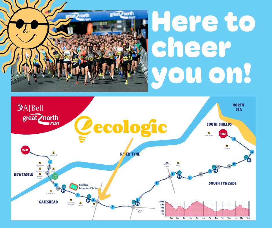 Ecologic will be supporting the Great North Run today! 🏃‍♂️🏃‍♀️🏃‍♂️🏃‍♀️
We will be standing on the side lines to support all the runners and to give them a big cheer!
Grab an orange segment or ice pop to fuel you on your way! 🍊🍧
@Great_Run 
#PowerOfRunning #GNR2023 #OneMoTime #DoGood