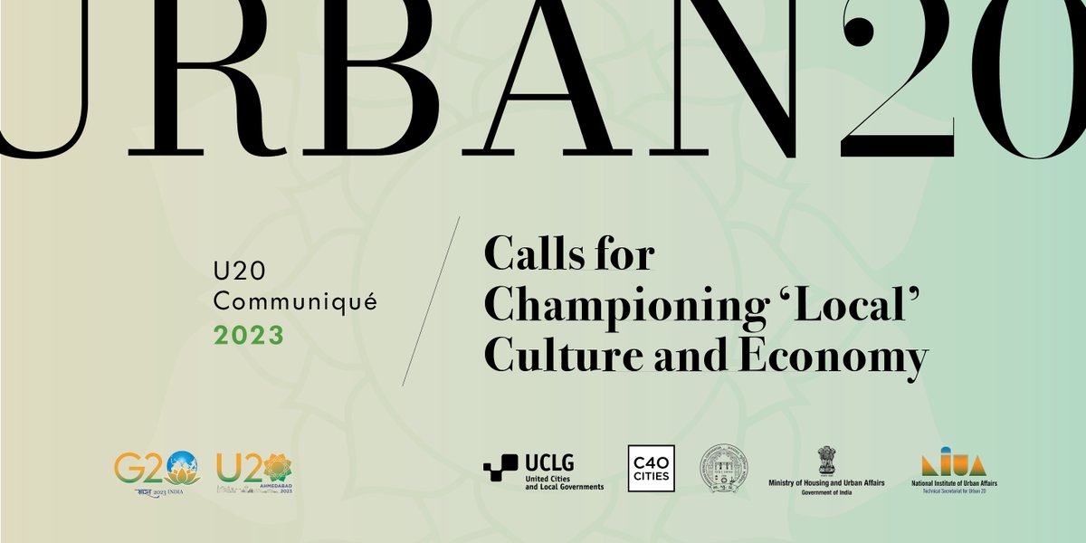 #Listen2Cities✨The 4th priority of the #Urban20 Communiqué 2023 encourages championing “local” culture & economy by: 🏙️Thinking locally in an ever-globalising world 💭 Fostering a sense of place w/traditional knowledge 🟫Promoting in