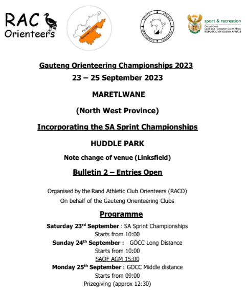 RACOrienteers's tweet photo. Gauteng and SA Sprint Champs https://t.co/x4gcbkcMxK